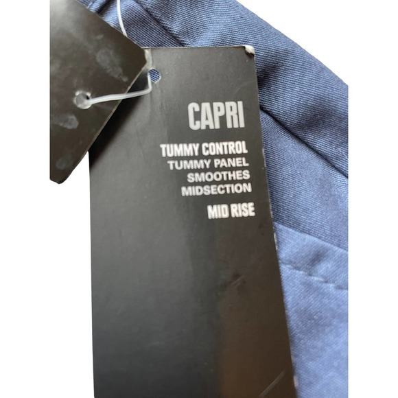 Style & Co Blue Mid Rise Tummy Control Capri Dress Pants 10P NWT - Picture 5 of 9